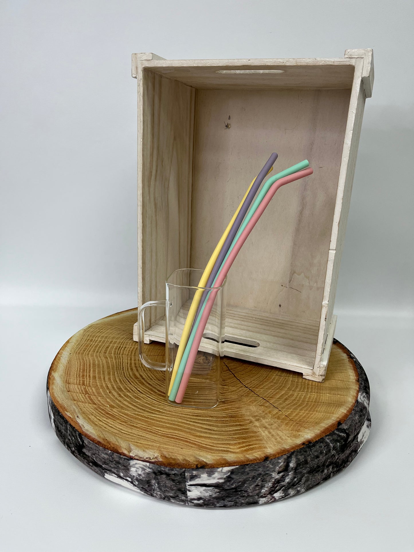Paille en silicone de couleurs