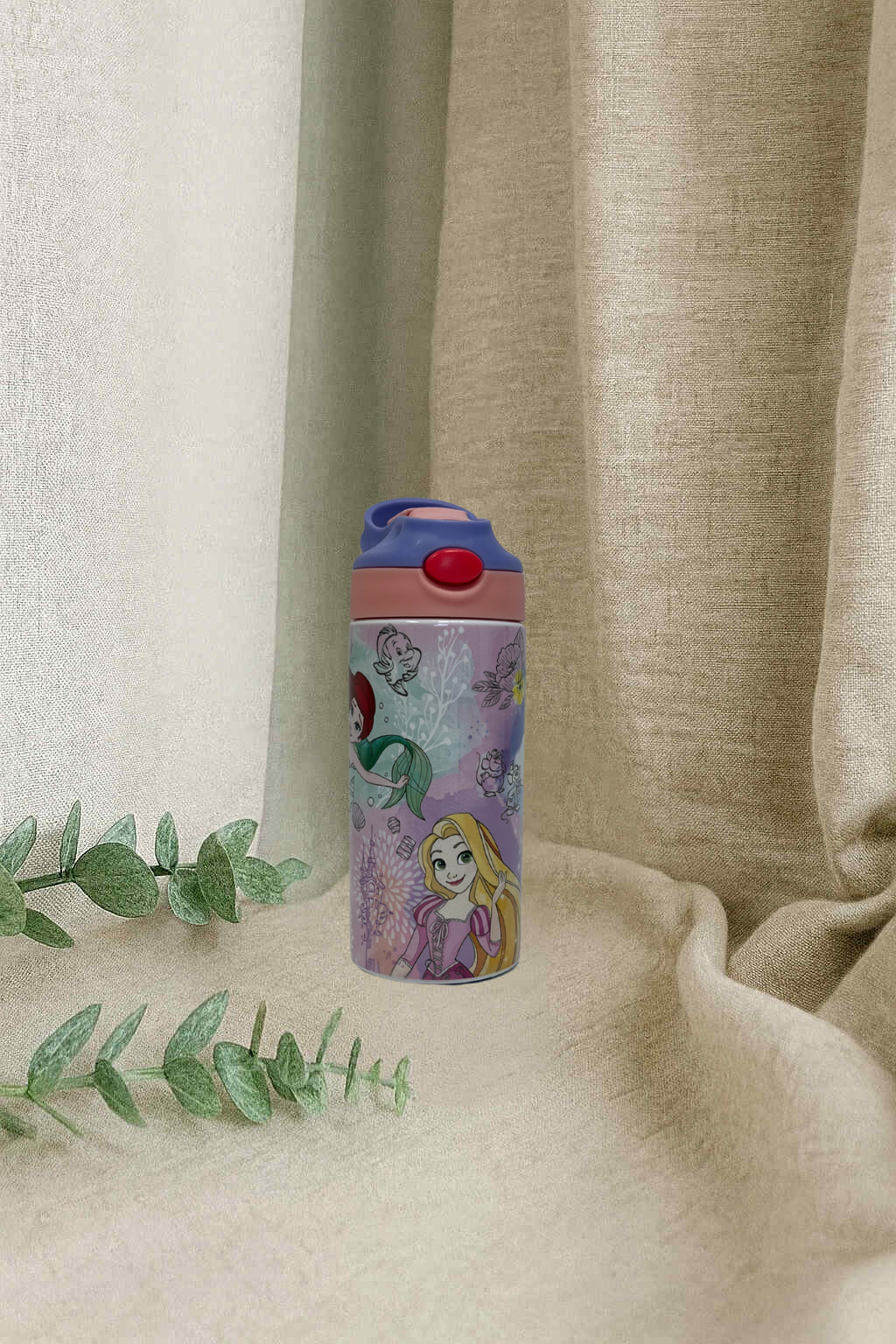 Bouteille pour enfant modèle 1- Princesses aquarelles