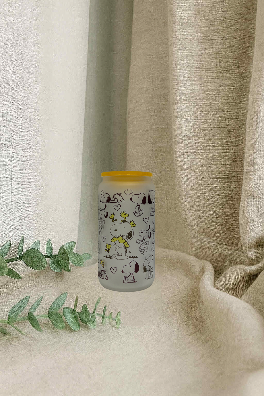 Verre en vitre - chien et cuicui