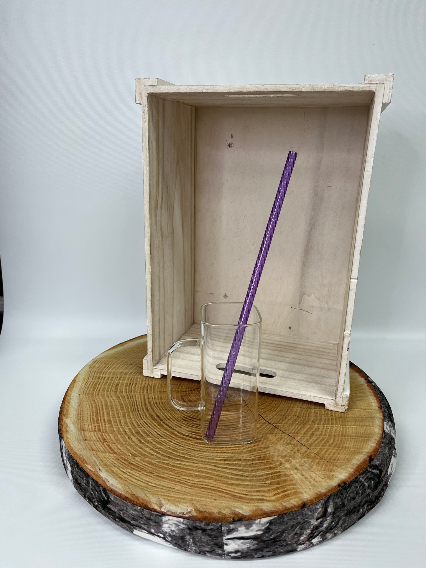 Paille en plastique de couleurs effets torsadés
