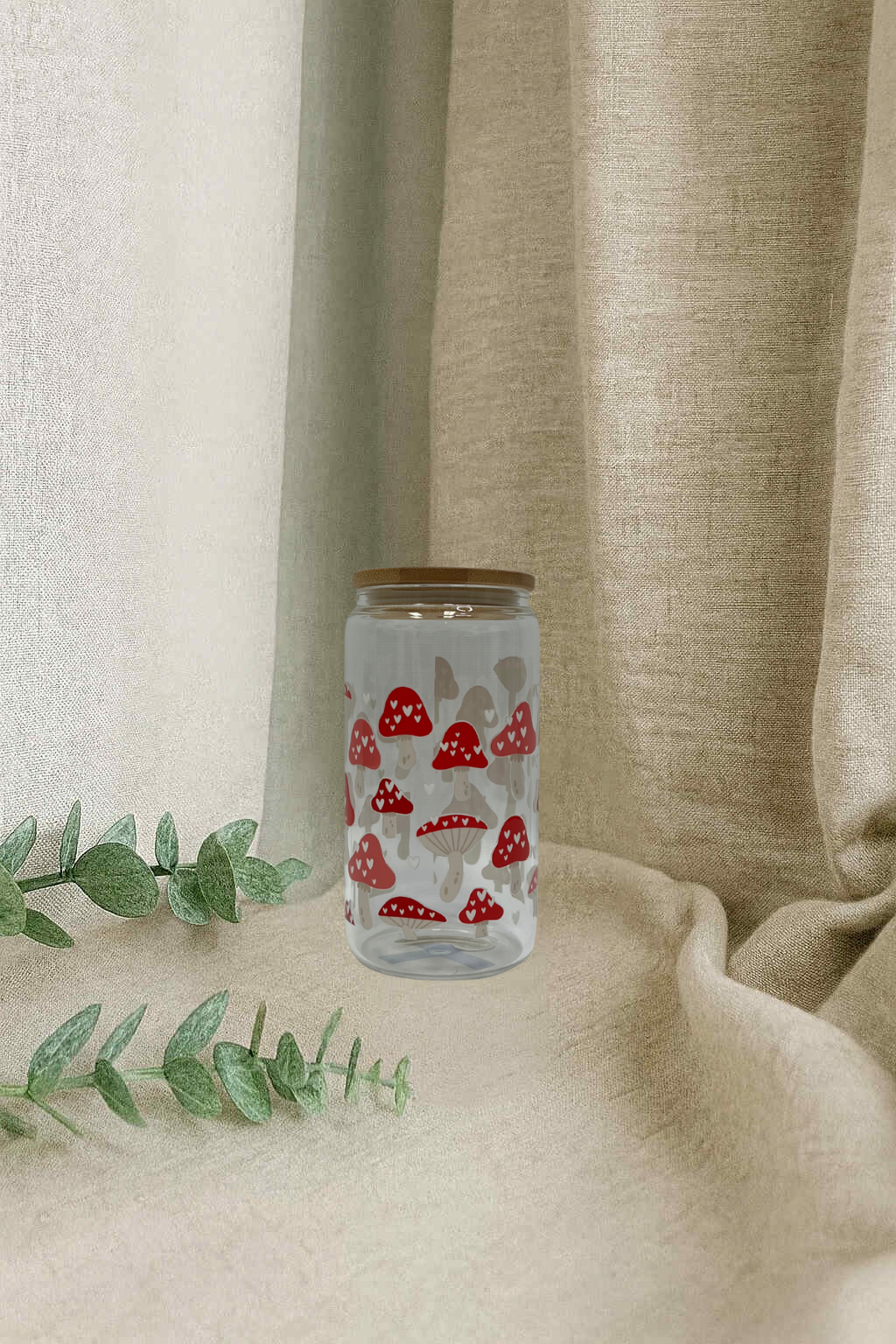 Verre en vitre- champignon d’amour