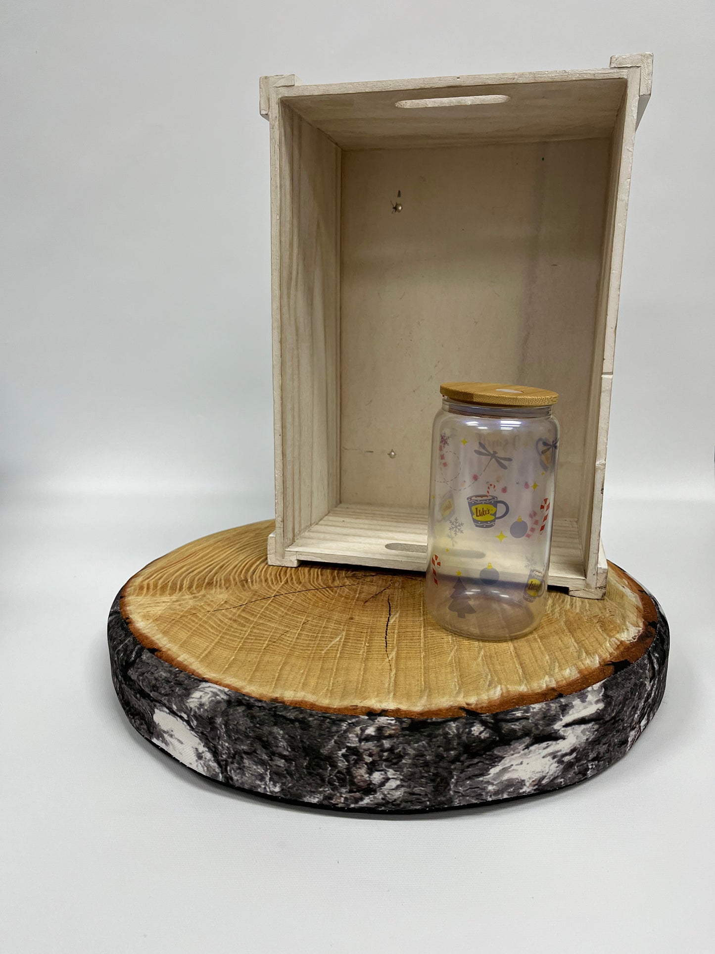 Verre en vitre scintillant «café chez luke»