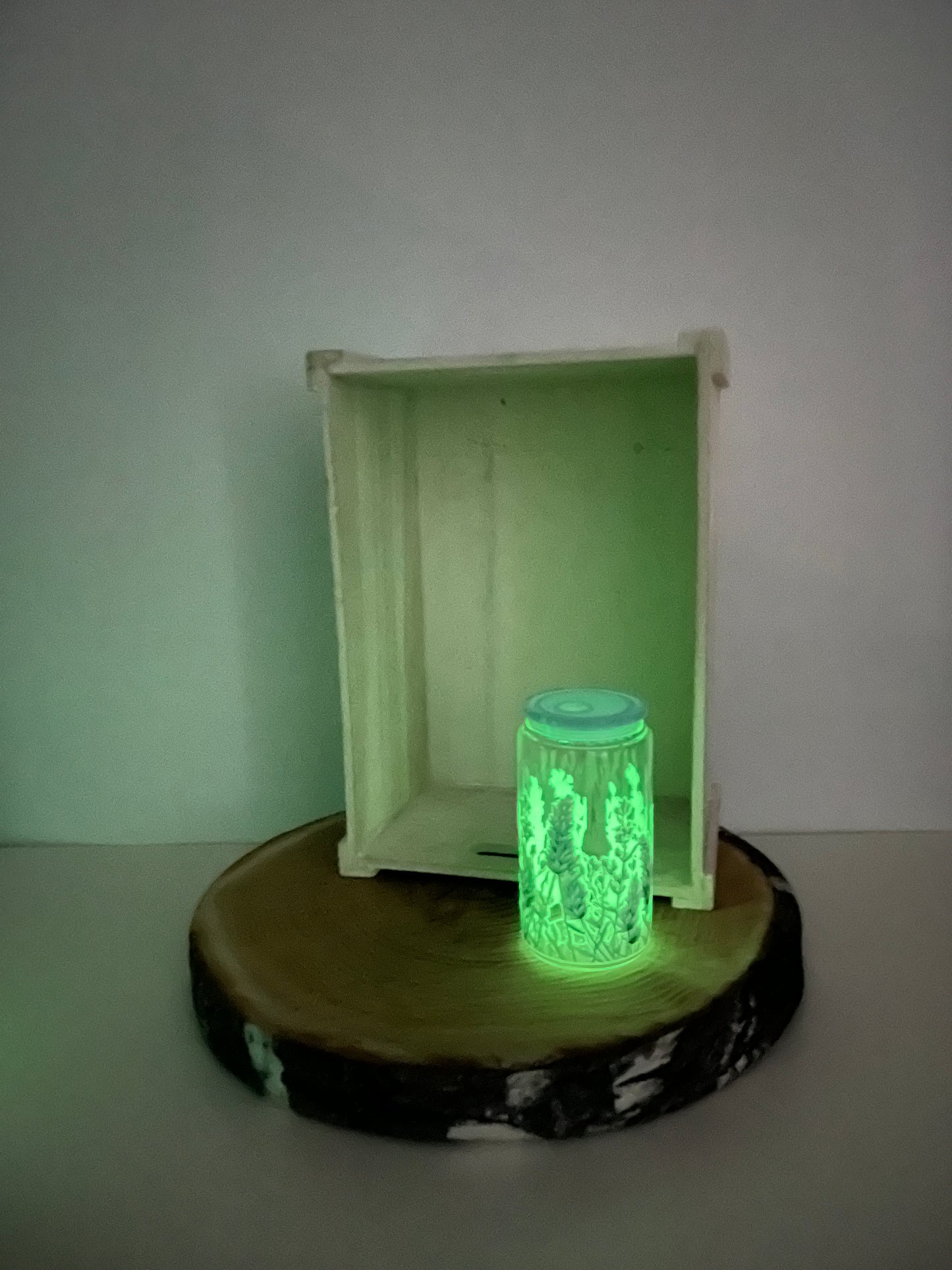 Verre en vitre et UV DTF Glow in the dark- Lila