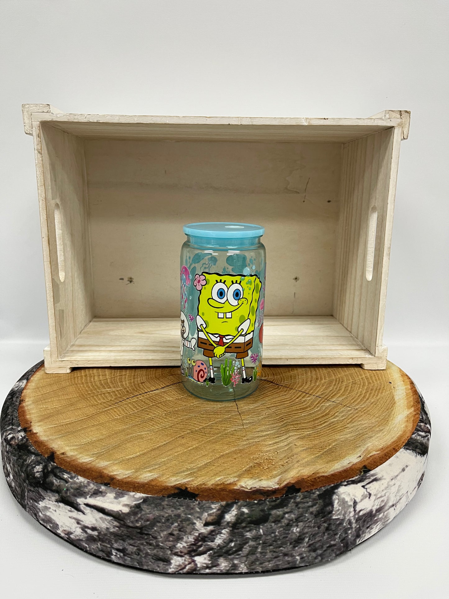Verre en plastique- Carré et étoile