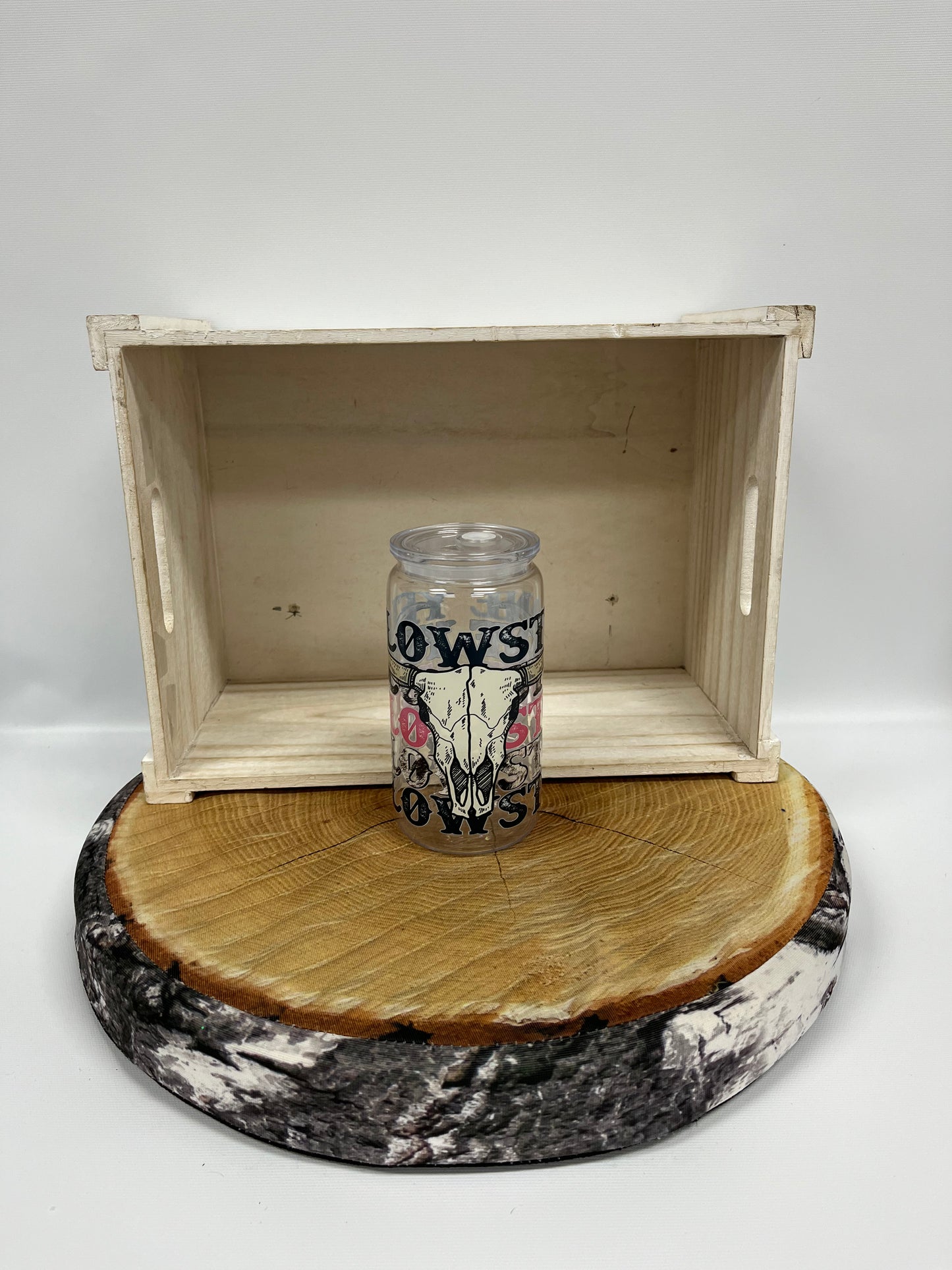 Verre en plastique- Cow-boys de la roche jaune