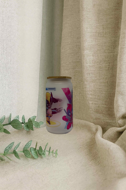 Verre en vitre- Jaune et rouge