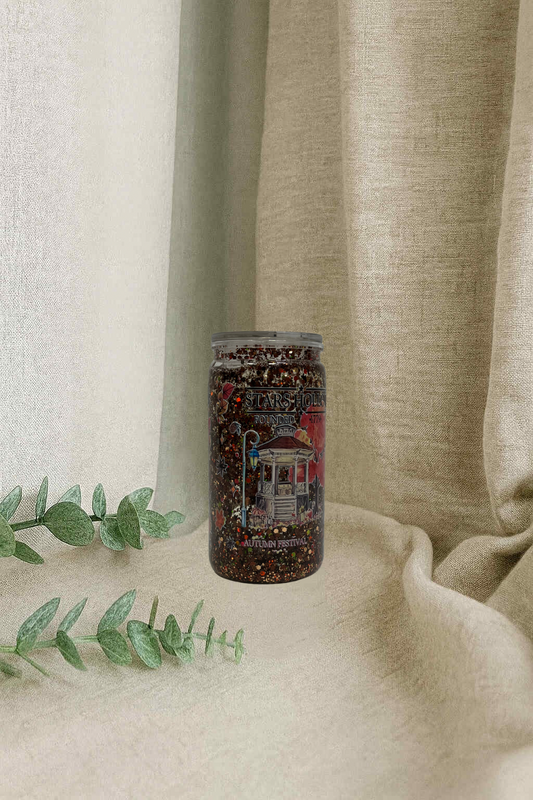 Verre en plastique à paillettes- Automne