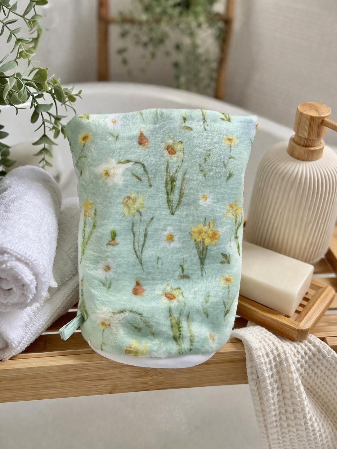 Mitaine de douche en microfibre