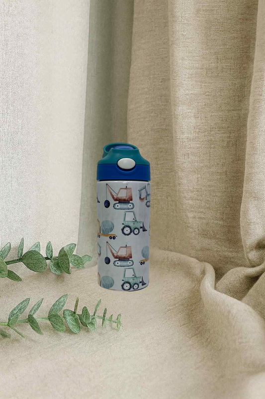 Bouteille pour enfant modèle 1- Tracteurs aquarelle