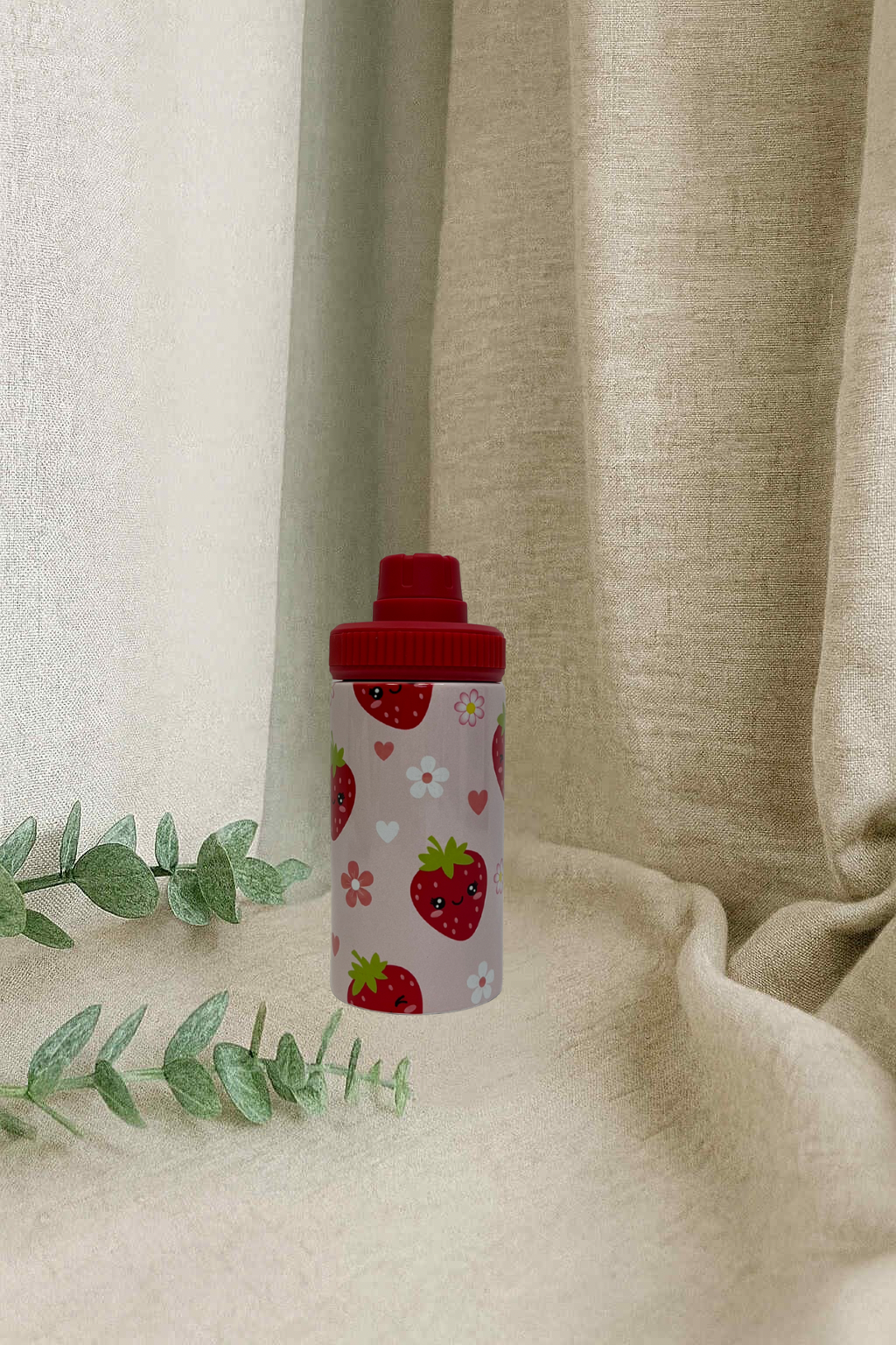 Bouteille pour enfant modèle 3- Fraises joyeuses