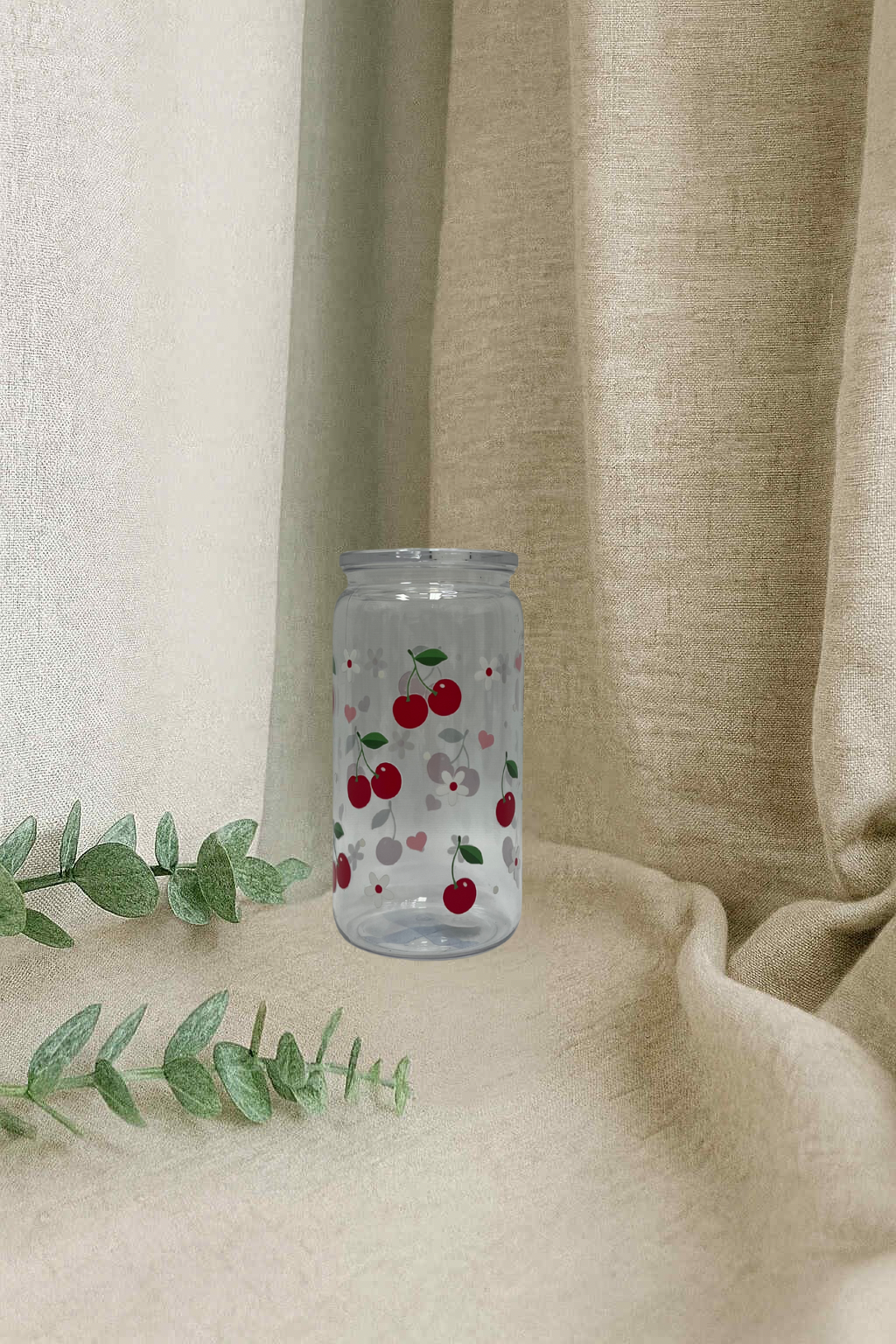 Verre en plastique- Cerises