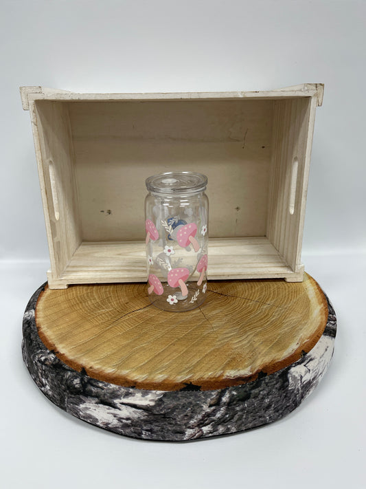 Verre en plastique et embout- champignon