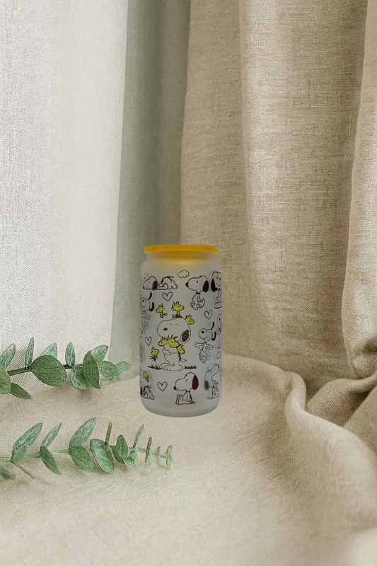 Verre en vitre - chien et cuicui