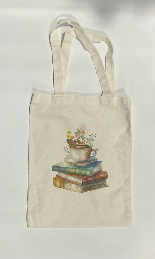 Sac fourre-tout "café et livres”