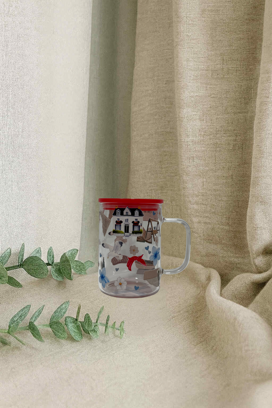 Tasse en vitre- Dit moi que je suis une mouette