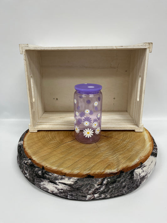 Verre en plastique- Marguerites
