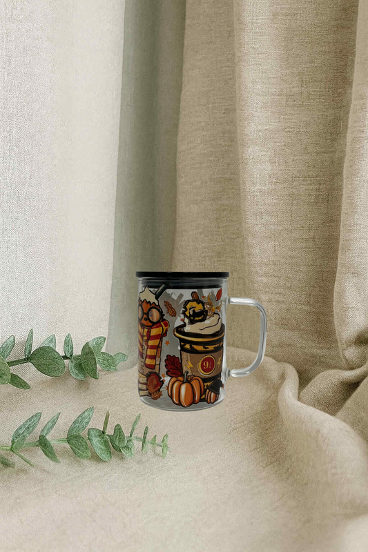 Tasse en vitre- 4 maisons