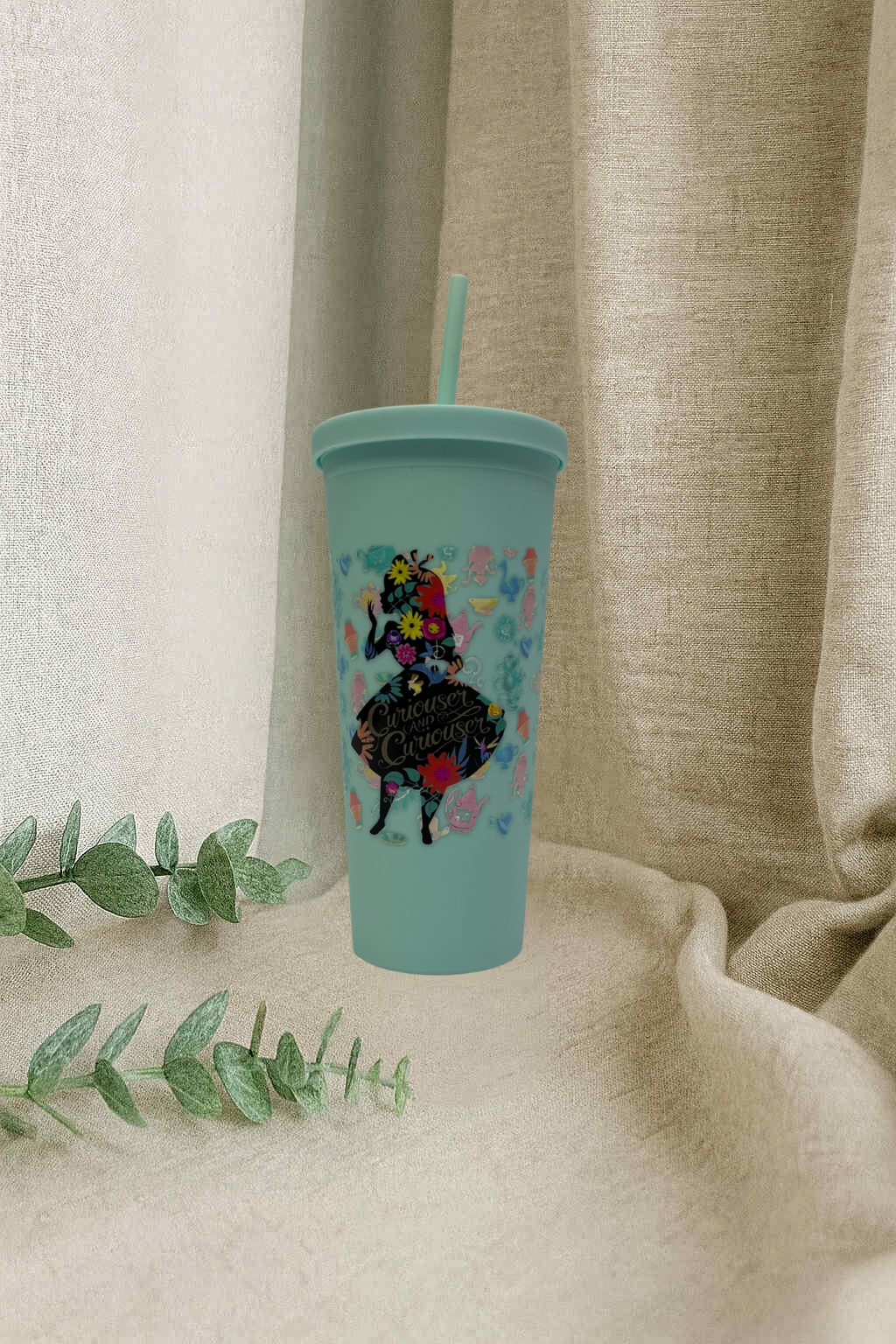Bouteille en plastique 24 oZ - Thé et fleurs