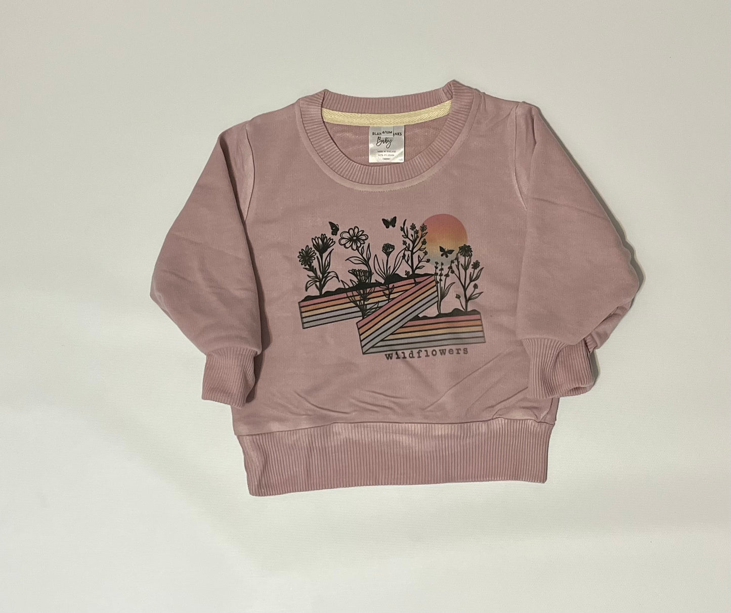 Crewnecks pour enfants «arc en ciel fleural»