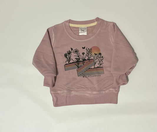 Crewnecks pour enfants «arc en ciel fleural»