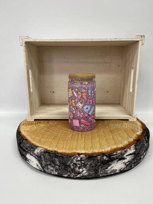 Verre en plastique à paillettes-Girly