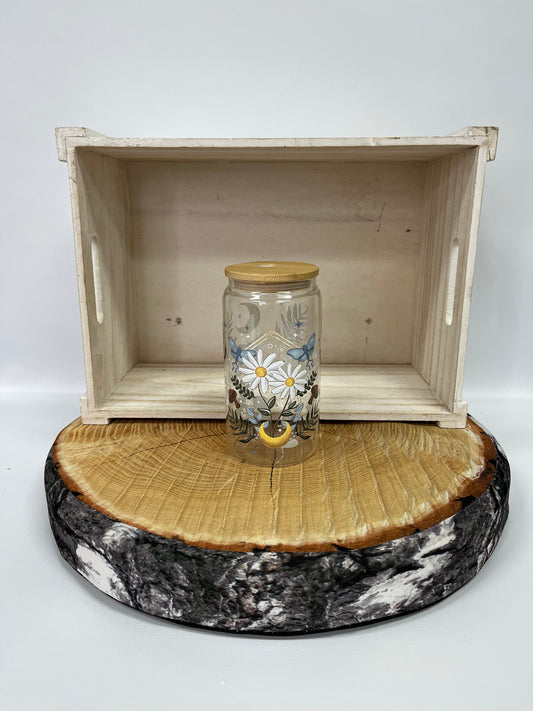 Verre en vitre - Lune de fleurs