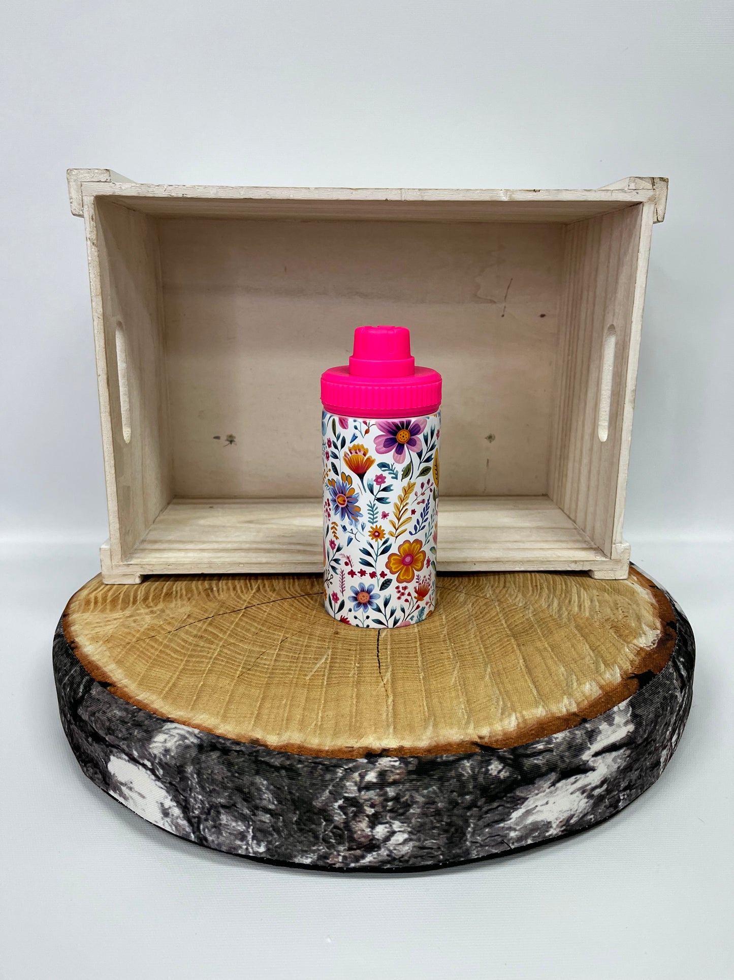 Bouteille pour enfant model 3- Fleurs fluo