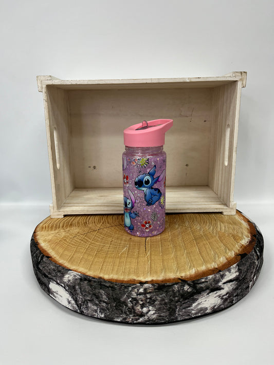 Bouteille pour enfant à paillettes glow in the dark- petit monstre bleu