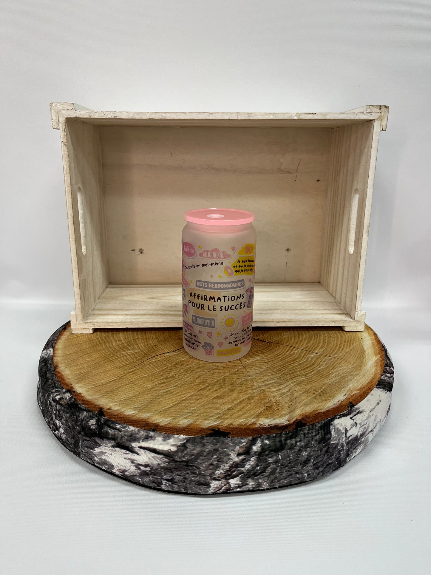 Verre en vitre- affirmation pour le succès