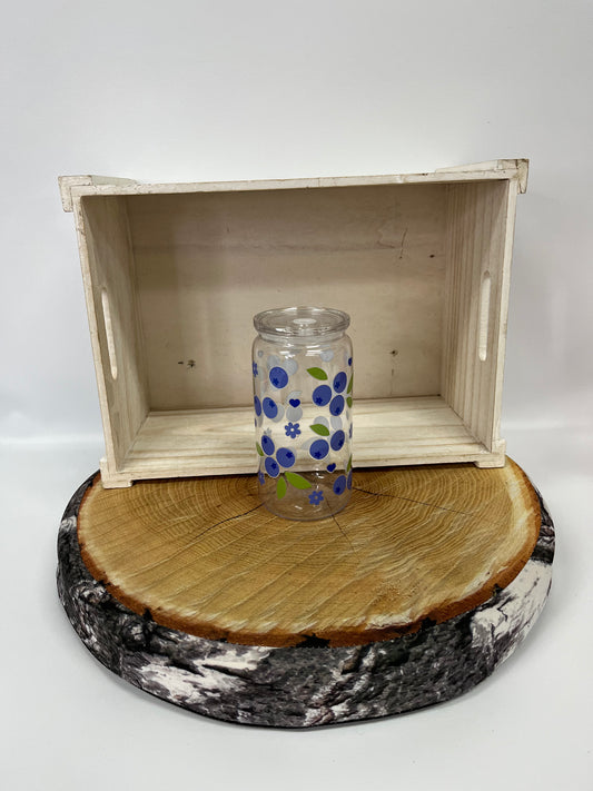 Verre en plastique- Bleuets