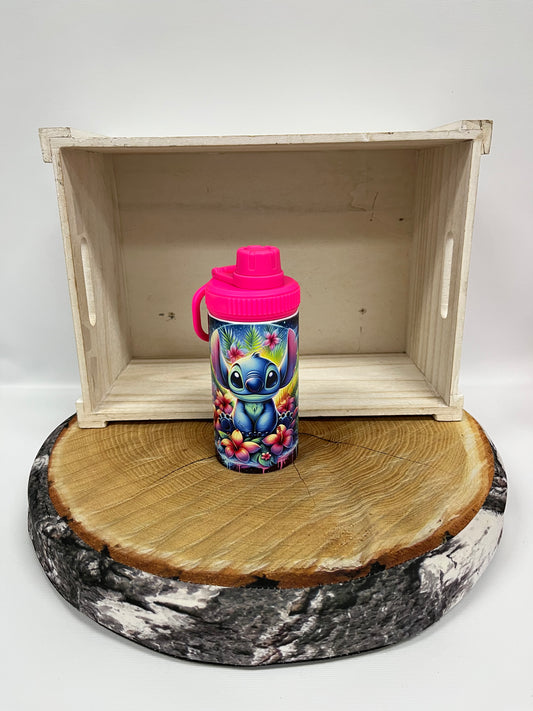 Bouteille pour enfant model 3- Monstre bleu néon