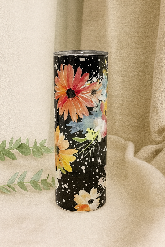Bouteille de transport 20 oz- marguerites colorées