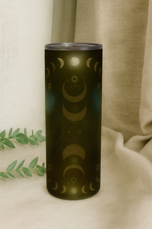Bouteille en vitre - Lunes astrales